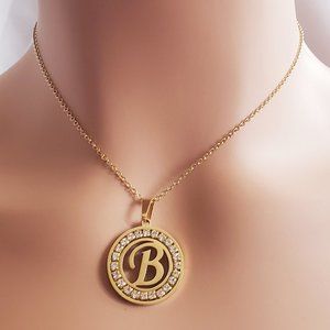 Initial B Gold Necklace